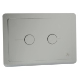 JTP Grosvenor Metal Chrome Pneumatic Dual Flush Plate Cut Out